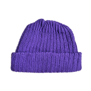 COLUMBIA KNIT / SHORT COTTON BEANIE (PURPLE)