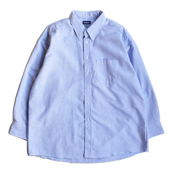 Ｅｄｗａｒｄｓ　Ｇａｒｍｅｎｔ　／　Ｅａｓｙ　Ｃａｒｅ　Ｏｘｆｏｒｄ　ＬＳ　Ｓｈｉｒｔ　（Ｂｌｕｅ　ｓｔｒｉｐｅ）